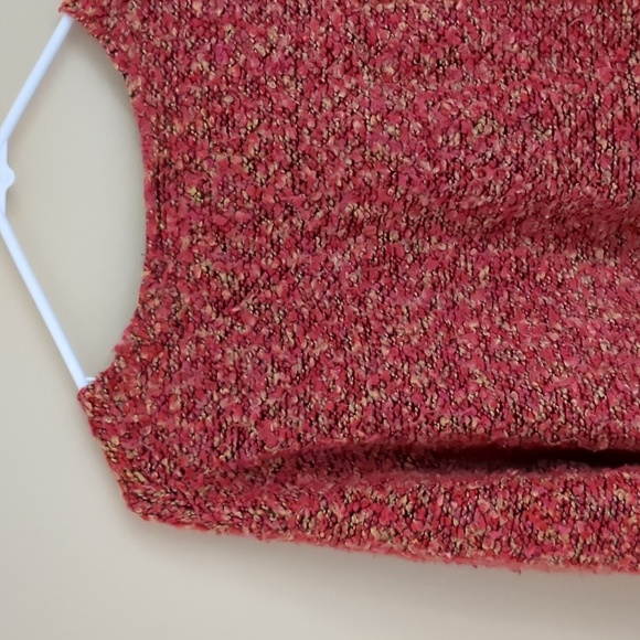 Large Michael Simon New York Multicolor Bright Colorful Sweater Orange Red - Picture 12 of 16